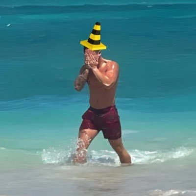 Shirtless Founder portrait